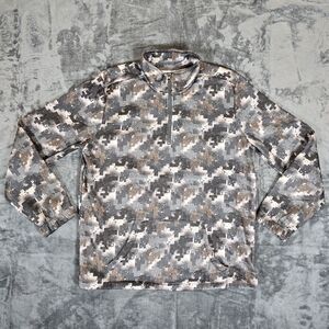 Mountain Ridge Digital Camo Camouflage 1/4 Zip Sweater Size Medium